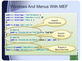 Managed Extensibility Framework (MEF) | PPT