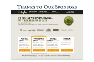 Thanks to Our Sponsors
 