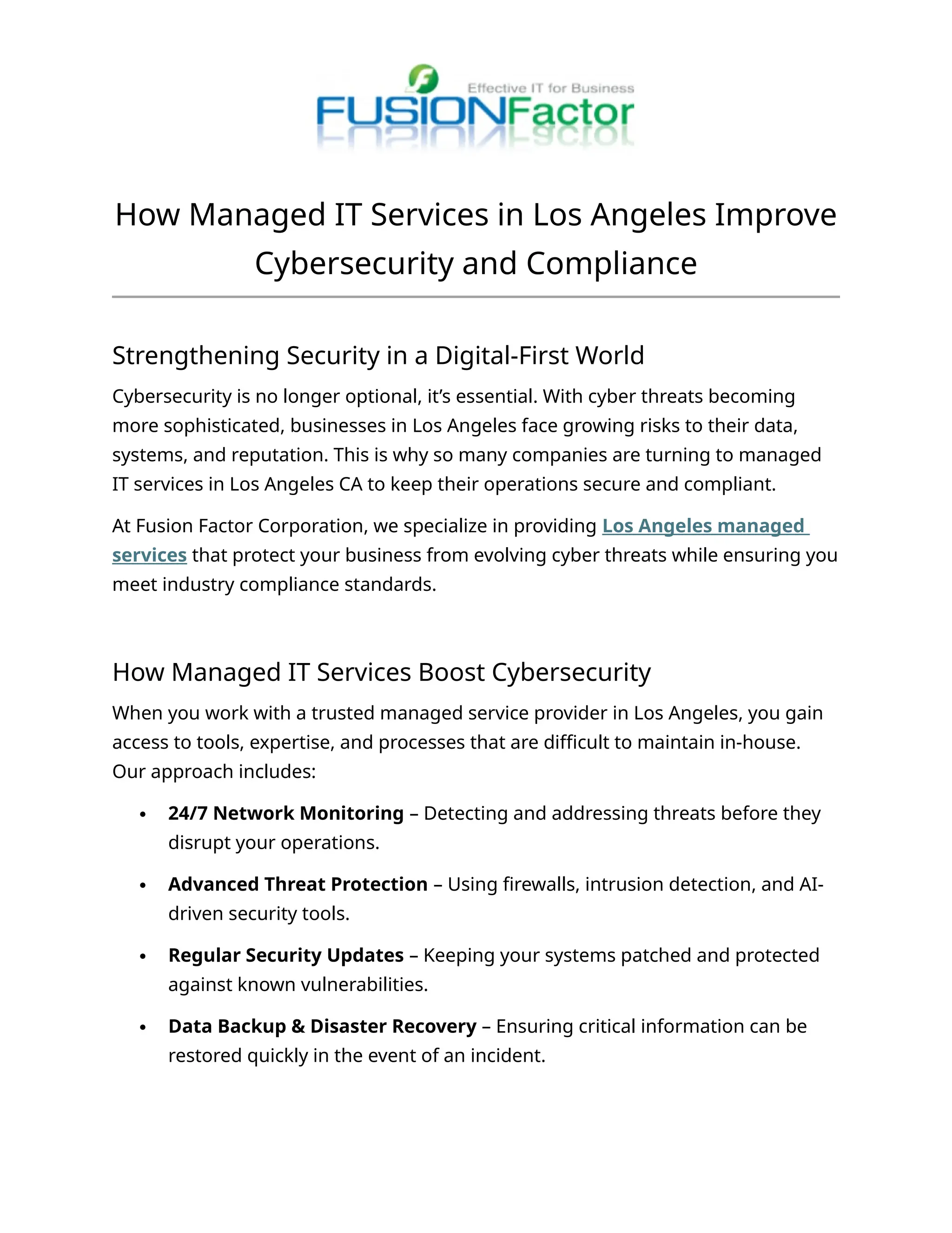 How Managed IT Services in Los Angeles Improve Cybersecurity.docx