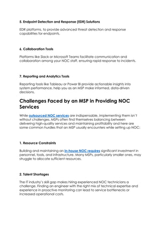 Managed Noc Services For Msp - Infrassist | PDF