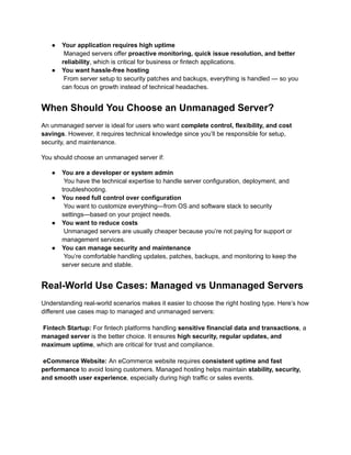 Comprehensive 2026 Guide to Managed vs Unmanaged Servers in India | PDF