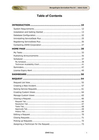 ManageEngine ServiceDesk Plus Admin Guide | PDF
