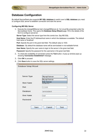 ManageEngine ServiceDesk Plus Admin Guide | PDF