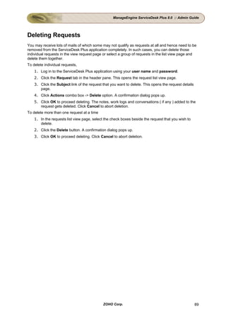 ManageEngine ServiceDesk Plus Admin Guide | PDF
