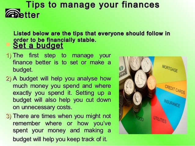 manage finance