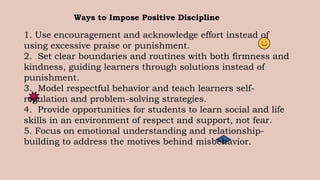 Applying Discipline managelearnerbehaviorconstructivelybyapplyingpositiveandnon ...