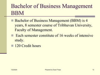 Management Education in Nepal.ppt With Dr. Gopal Thapa | PPT
