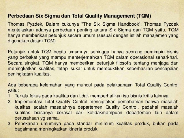 Six Sigma Managemen Internasional Mm Universitas Trisakti Jakarta