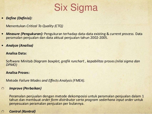 Managemen Kualitas Six Sigma Magister Managemen 