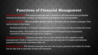 The Meaning & Role Of Finance Management