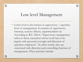 Level Operative Management | PPT