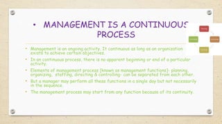 Management - definitions, features | PPTX