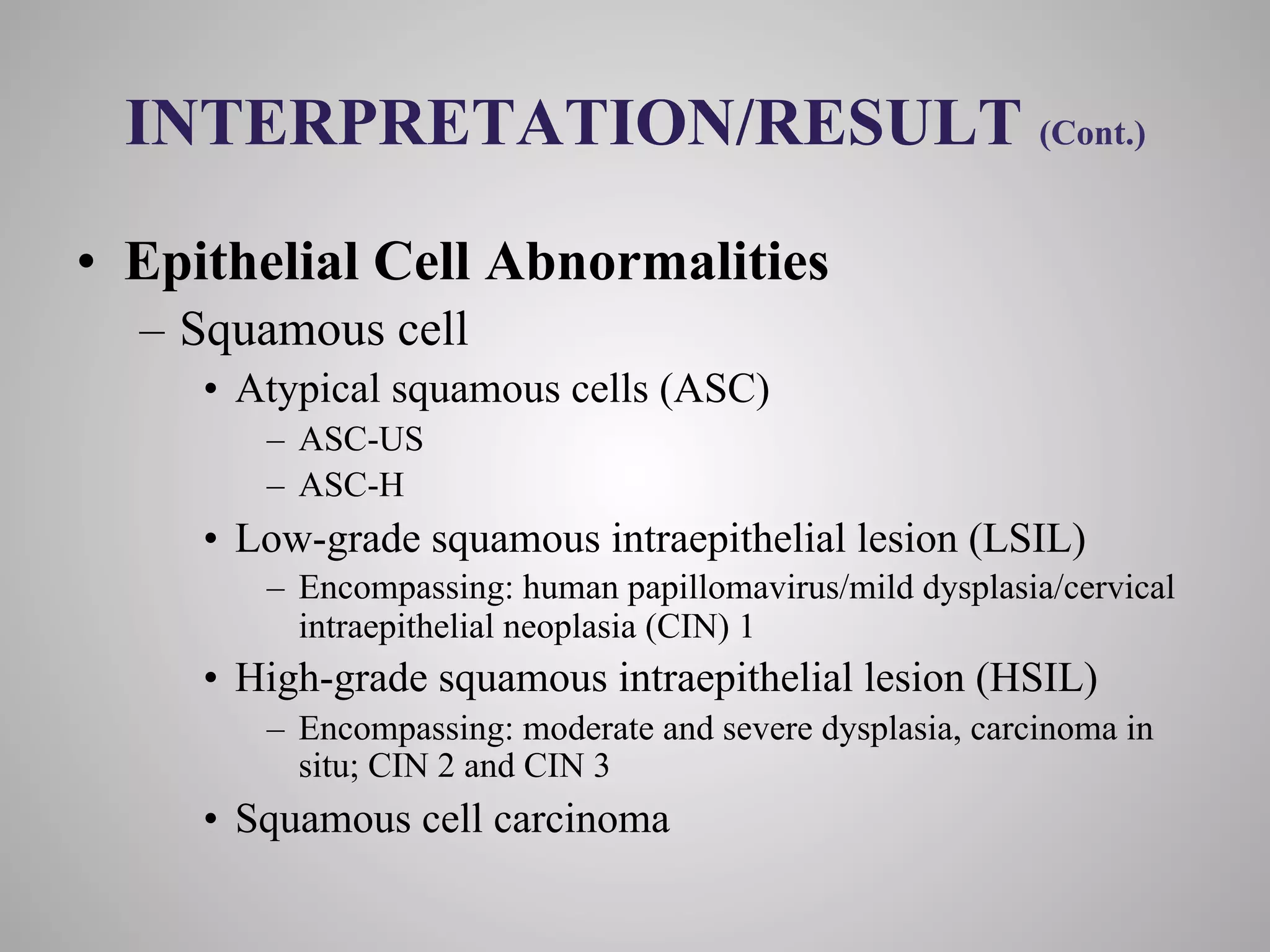 Management of abnormal pap test
