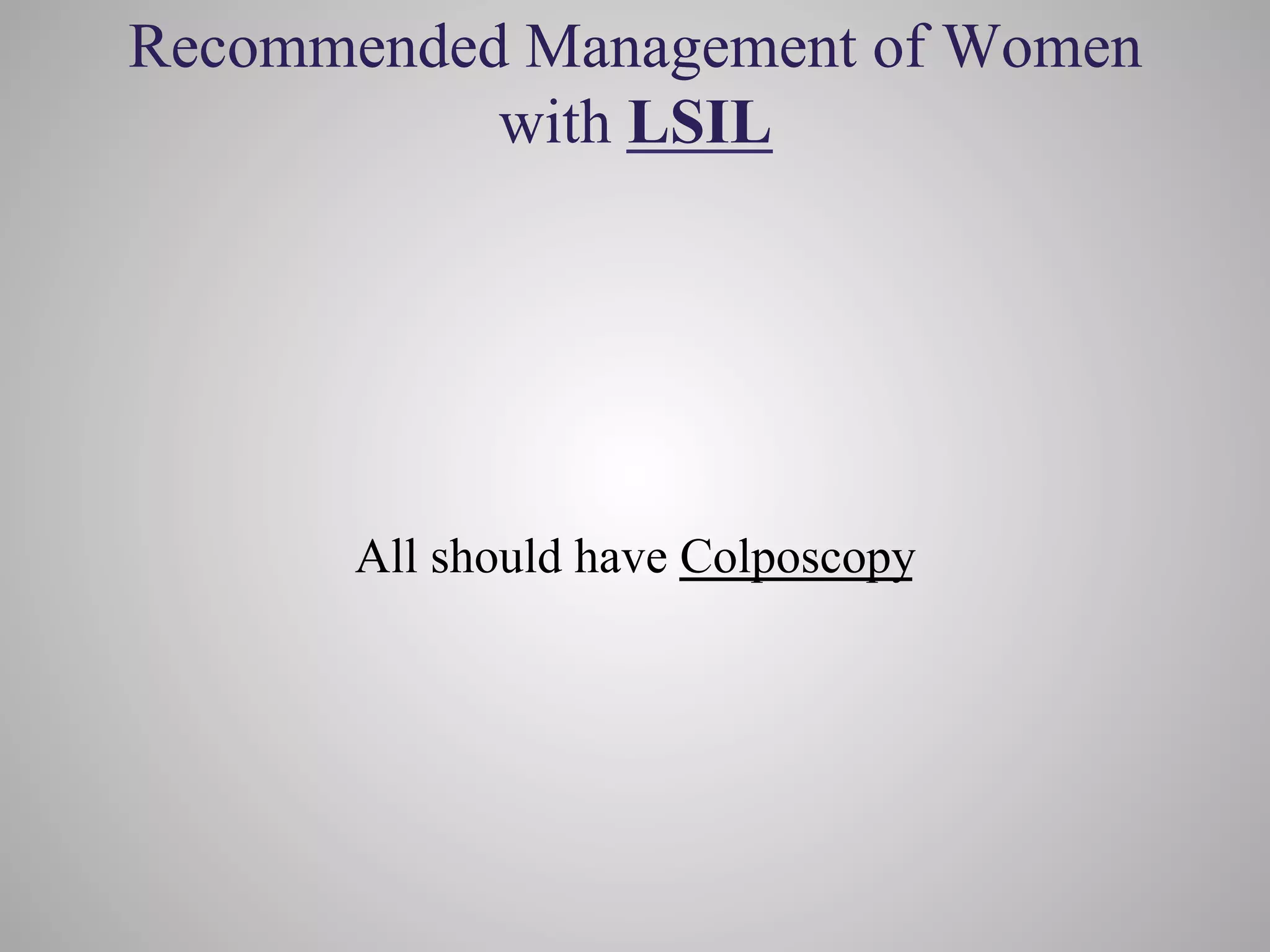 Management of abnormal pap test