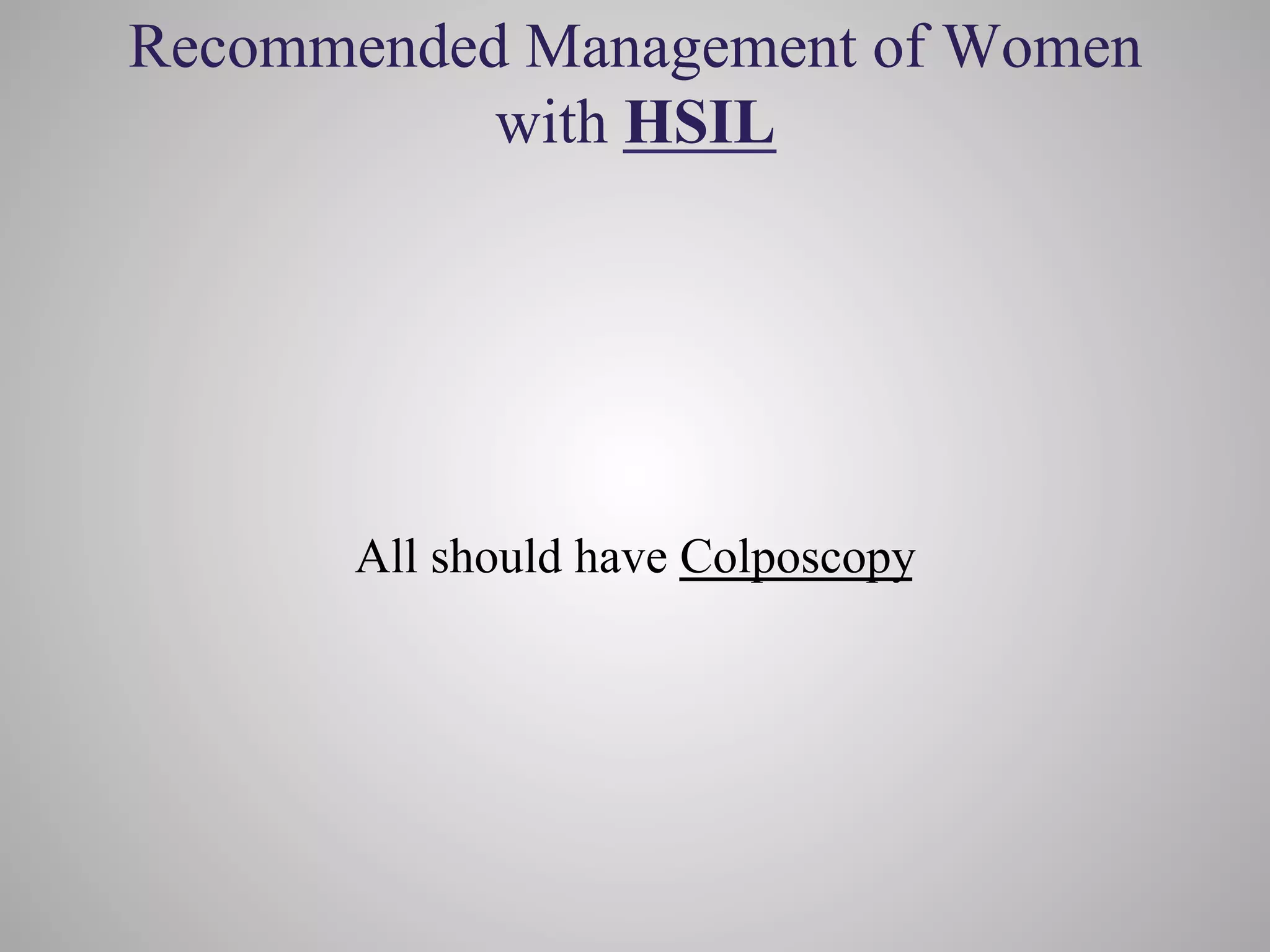 Management of abnormal pap test