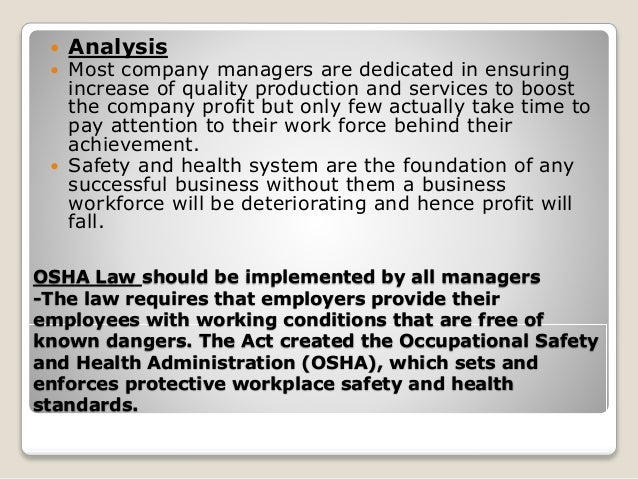 Osha Management System Health and safety at work place | PPTX