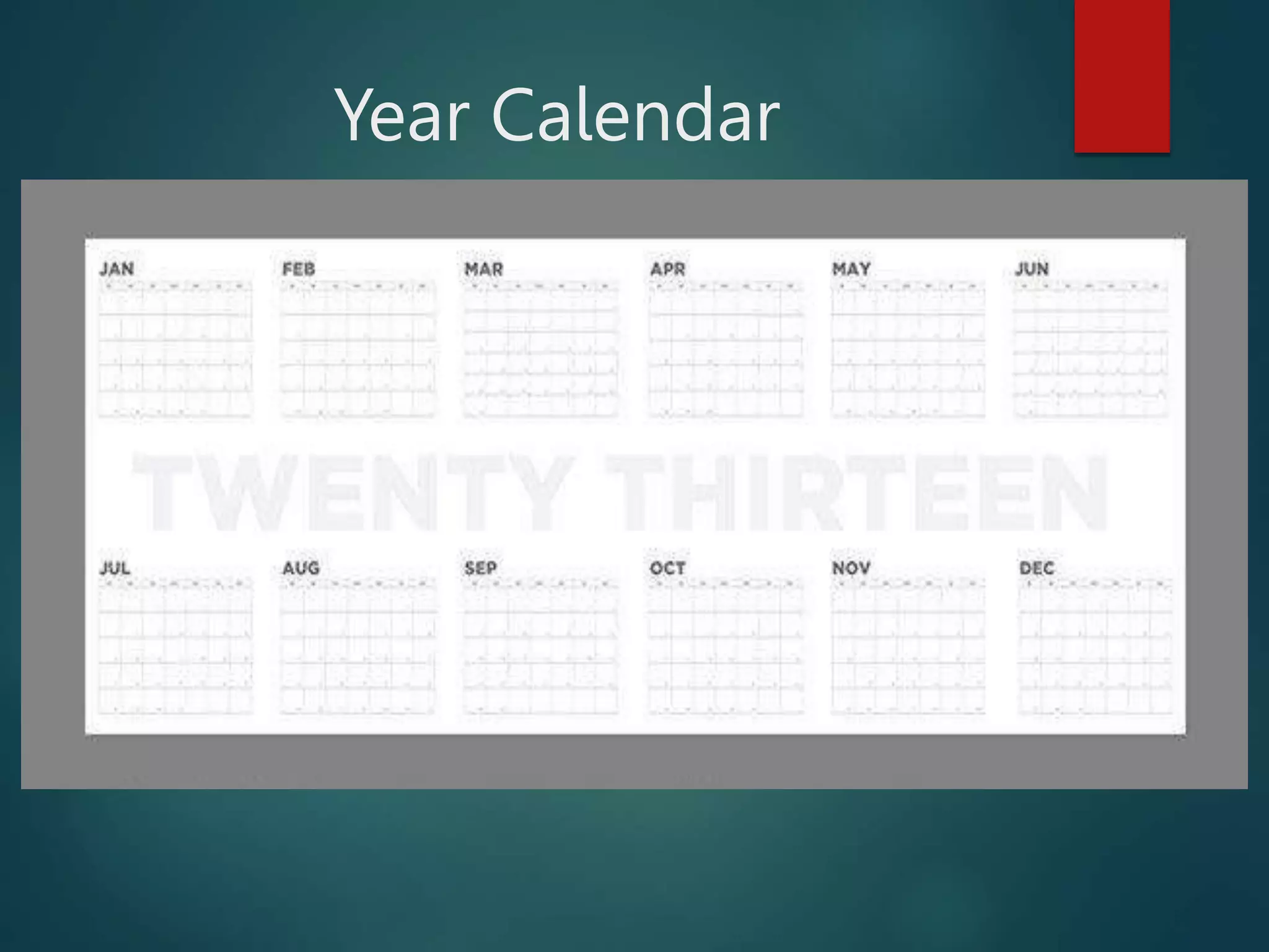 Year Calendar
 