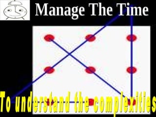 To understand the complexities Manage The Time 