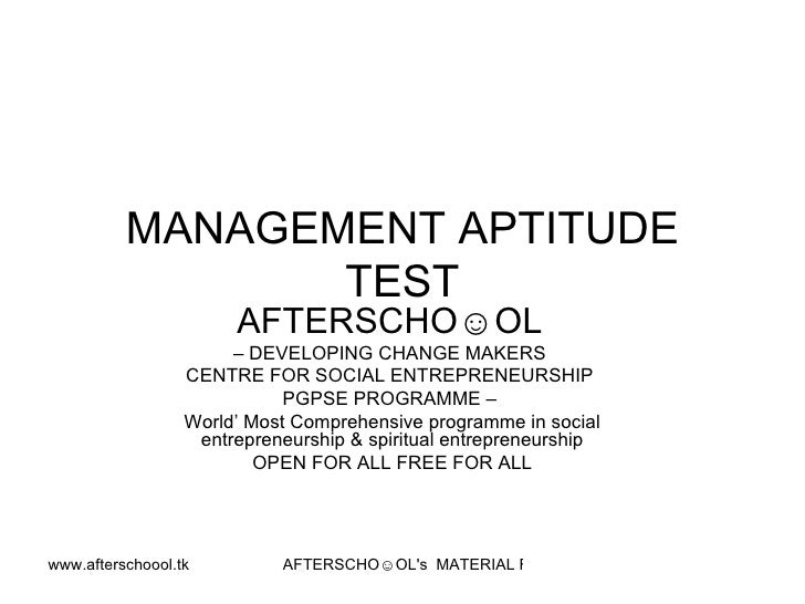 management-aptitude-test-22-october