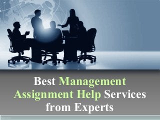 Best Management
Assignment Help Services
from Experts
 