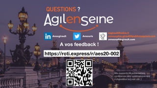 Ansouris
asgirault@xebia.fr
annesophie.girault@publicissapient.com
annesophiegirault.com
QUESTIONS ?
Ansogirault
Mes supports de présentations
conférences sont systématiquement
à disposition sur mon site ;)
A vos feedback !
https://roti.express/r/aes20-002
 