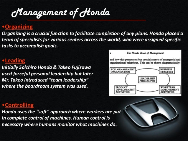 Honda Motor Company Organizational Chart