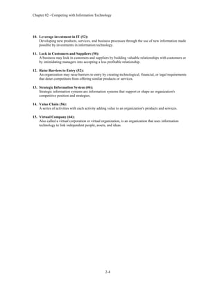 Management Information Systems 10th Edition OBrien Solutions Manual | PDF