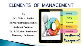 BY
Mr. Nitin A. Lodhe
M.Pharm (Pharmaceutics)
Assistant Professor
Dr. R.N.Lahoti Institute of
Pharmacy, Sultanpur.
 