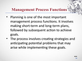 Comprehensive Guide to the Management Process: Planning, Organizing ...