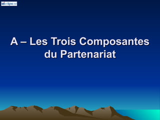 A – Les Trois Composantes
A – Les Trois Composantes
du Partenariat
du Partenariat
 