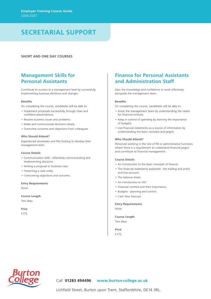 Management Skills For Personal Assistants And Finance For ...