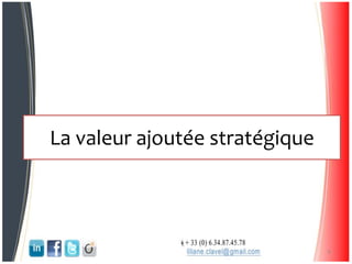 La valeur ajoutée stratégique
8
 