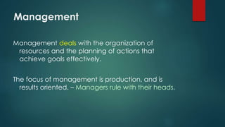 Management vs Leadership | PPT
