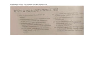 MANAGEMENT CHAPTER O1 SLIDES NOTES ZAINABSHAFIQADTHM03
 