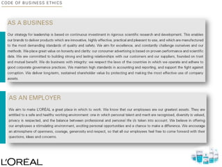 business Ethics- Loreal