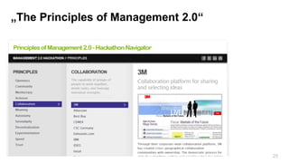 25
„The Principles of Management 2.0“
 