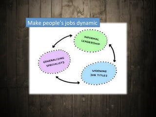 Make	
  people’s	
  jobs	
  dynamic	
  
 