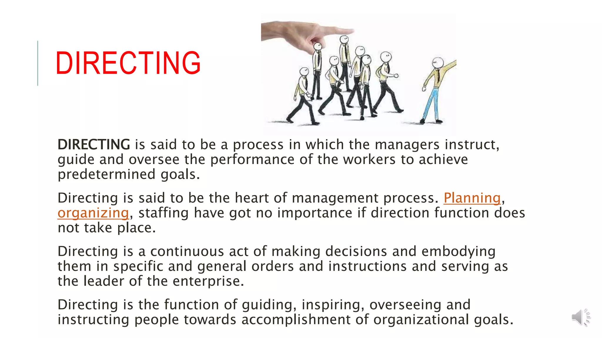 Directing Process Involves Management Process | PPTX