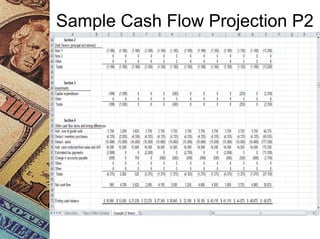 Sample Cash Flow Projection P2
 
