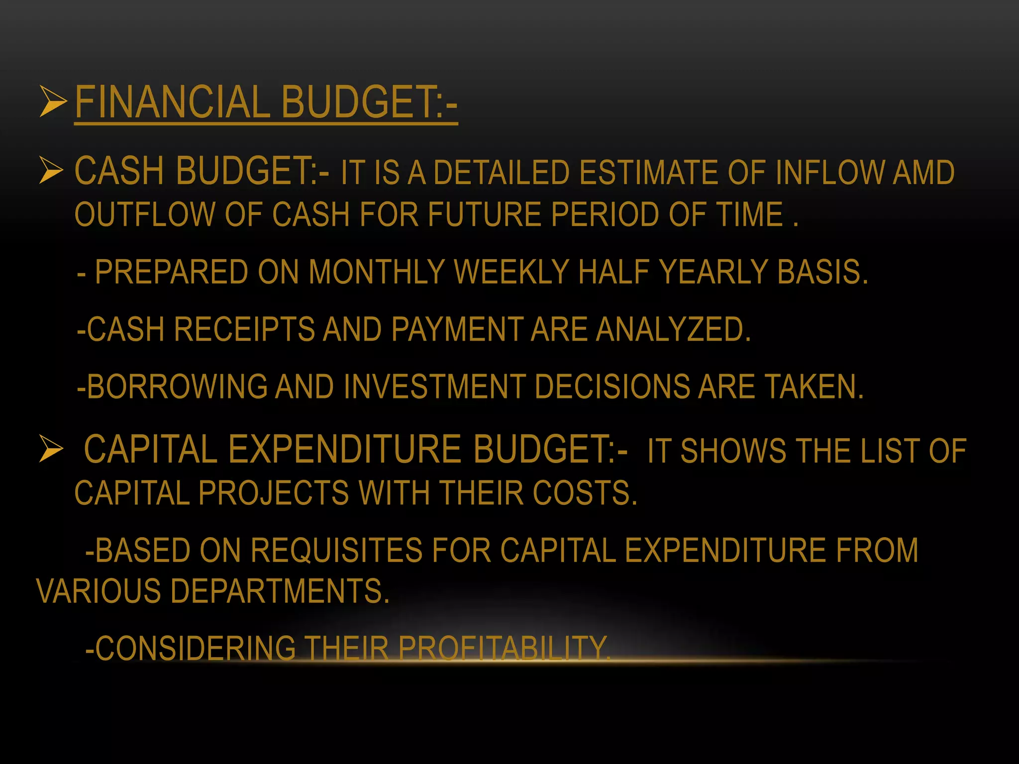 Management accounting TYPES OF BUDGET | PPTX
