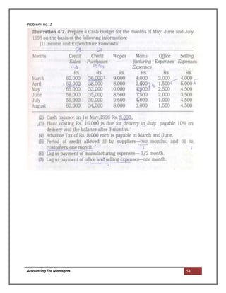 AccountingFor Managers 54
Problem no. 2
 