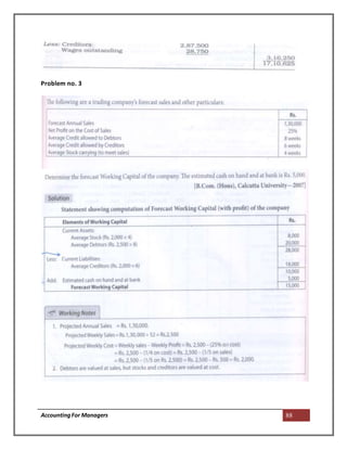 AccountingFor Managers 88
Problem no. 3
 