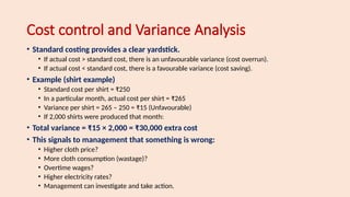 Management Accounting standard costing bcom | PPTX