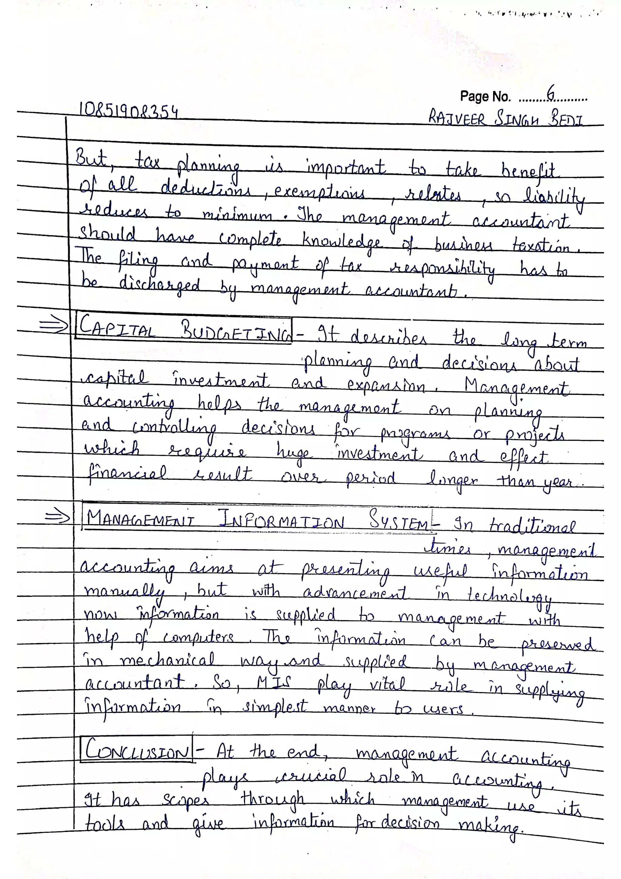 Management Accounting | Bcom sem 5th | Hand written Notes | by Ritish ...