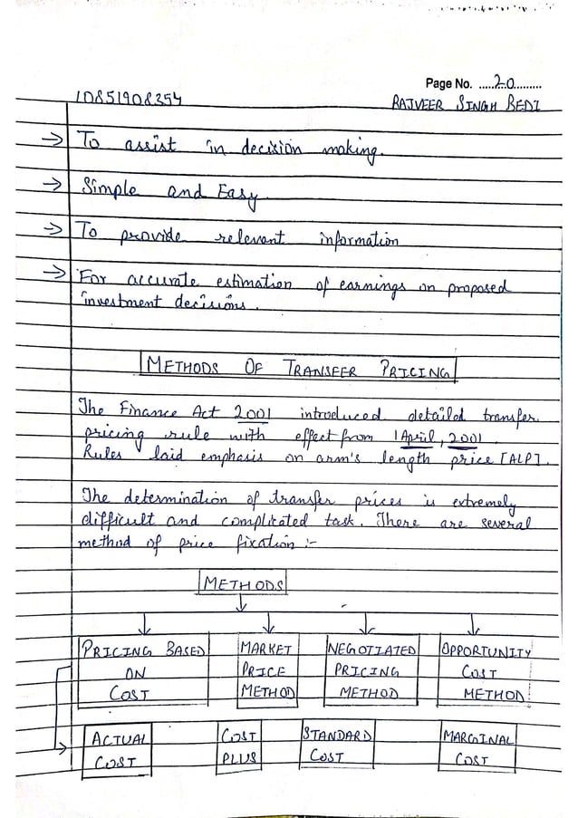 Management Accounting | Bcom sem 5th | Hand written Notes | by Ritish ...