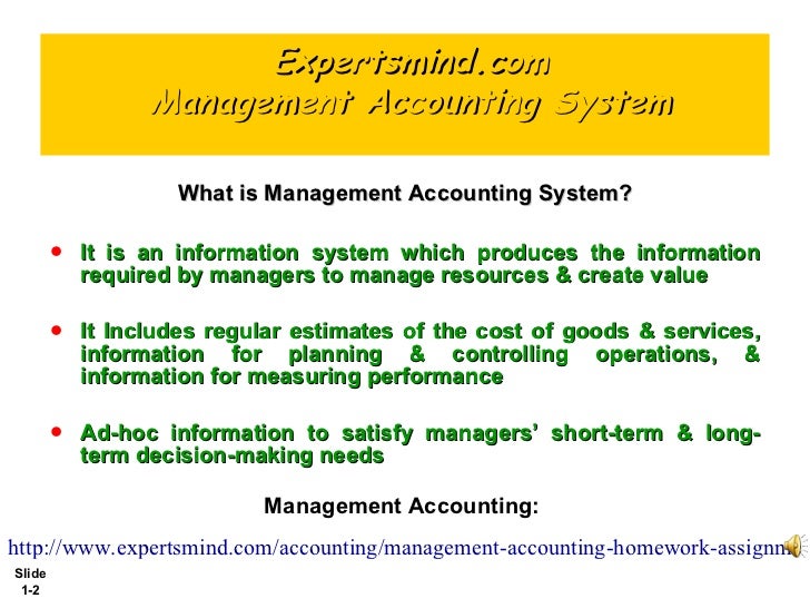 Assignment management accounting