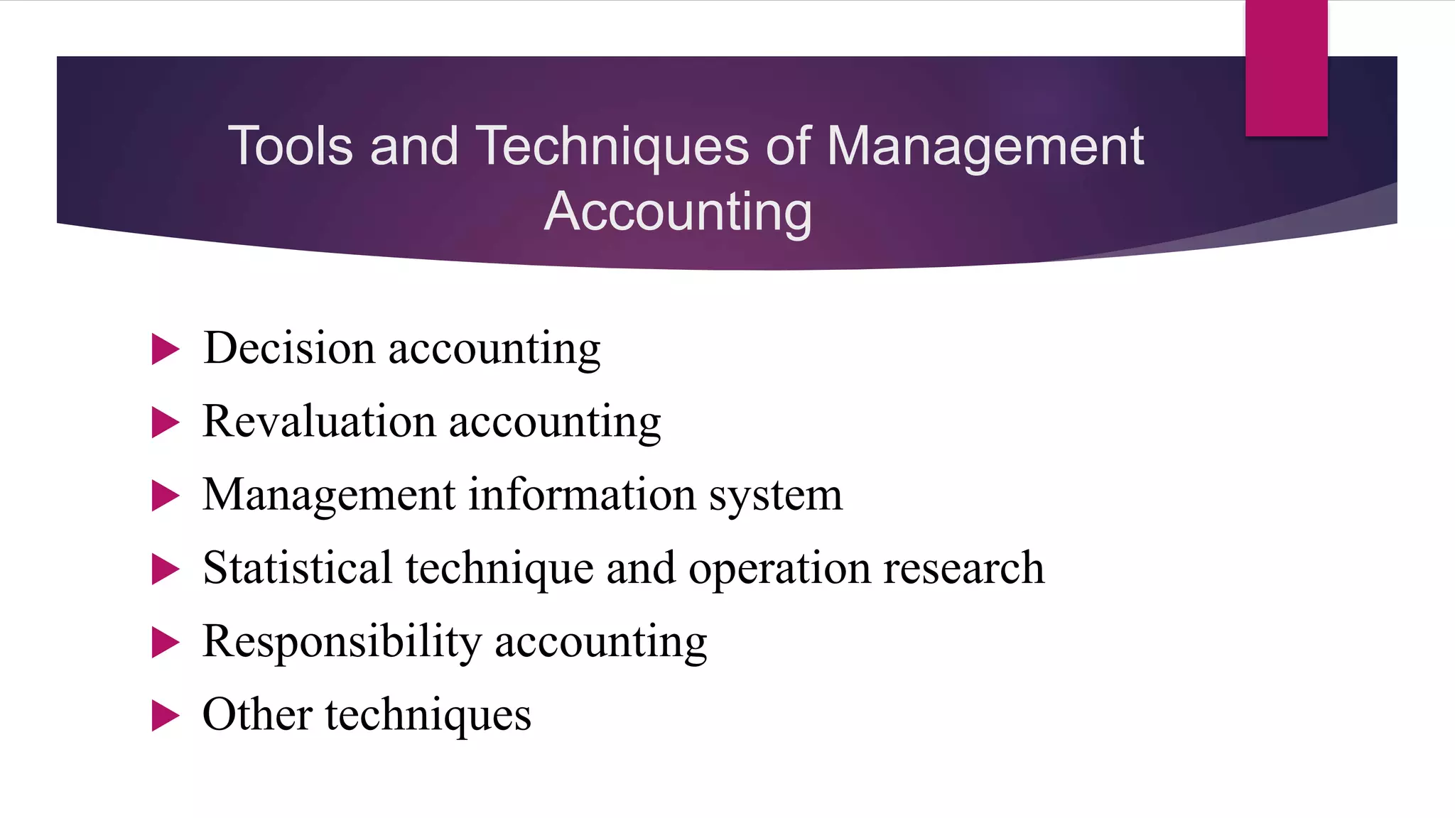 An Introduction to Management accounting | PPTX
