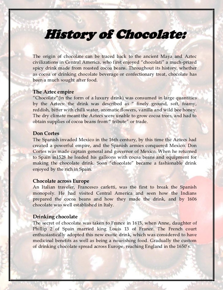 Cost sheet of a chocolate company and its analysis
