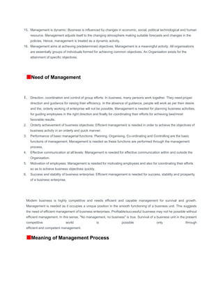 Management and its evolution | DOCX