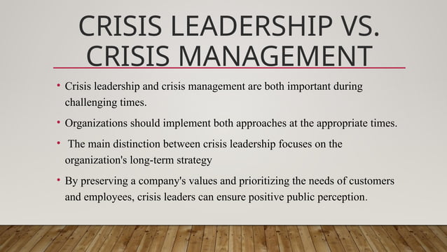 Management and leadership in crisis management.pptx | Executive ...